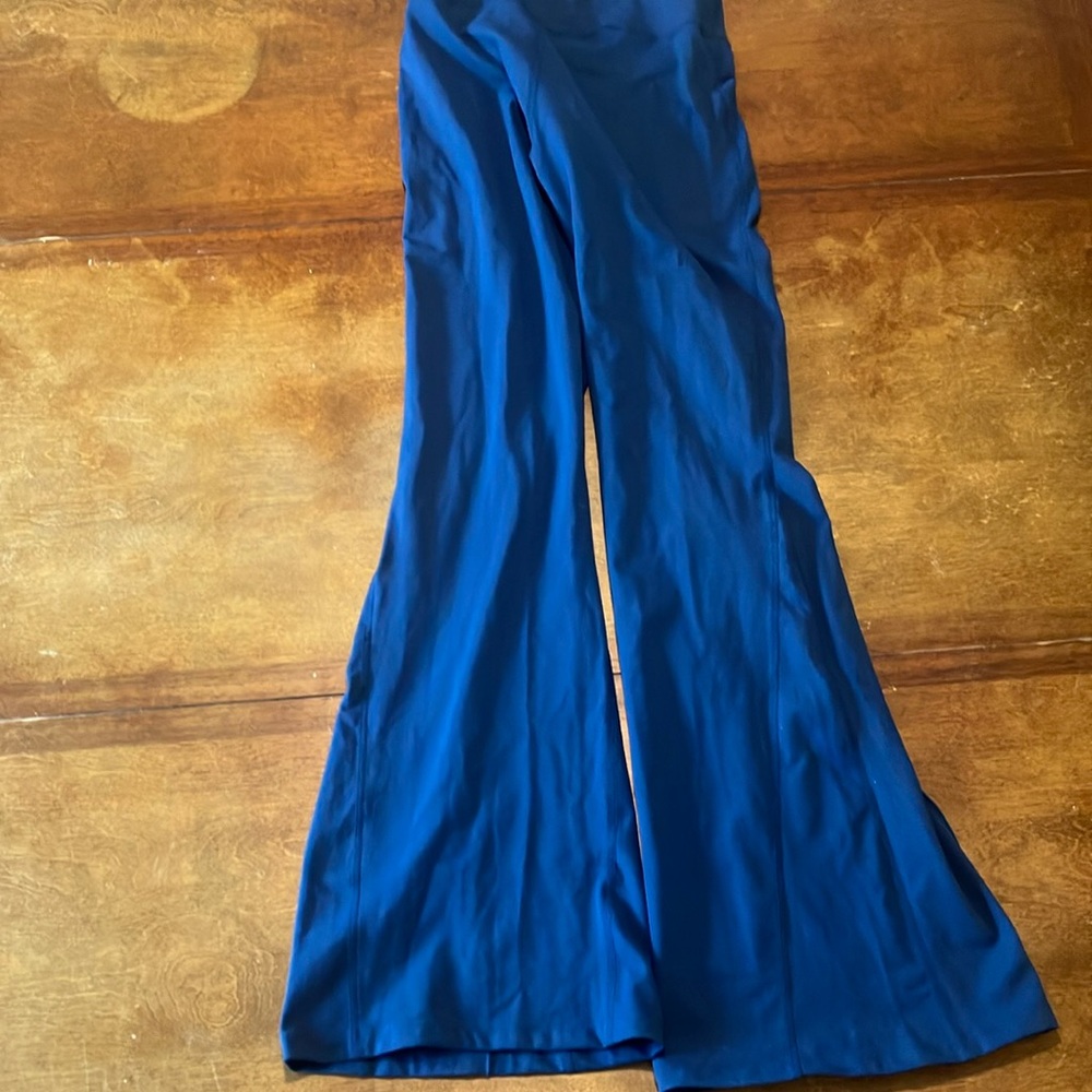Fashion Nova Blue Leggings with Retro Flare